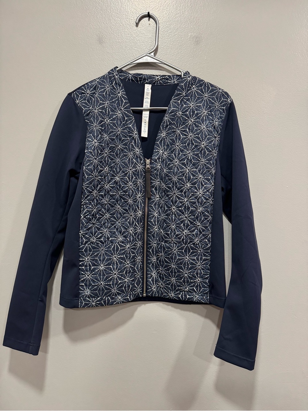 Lululemon Cardigan & Again in Exploded Sashiko Star Inkwell Ghost/Inkwell Size 8